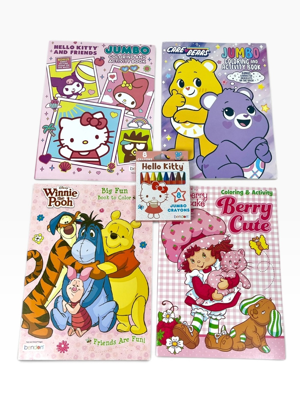 Hello Kitty Pink Jumbo Coloring & Activity Book Set with Multi-Character Covers